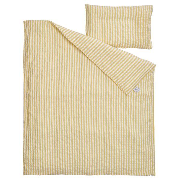 [IKEA/イケア/通販]LEN レーン掛け布団カバー＆枕カバー1枚 ベビーベッド用, ホワイト イエロー/ス……[A](40638593) |  | 01