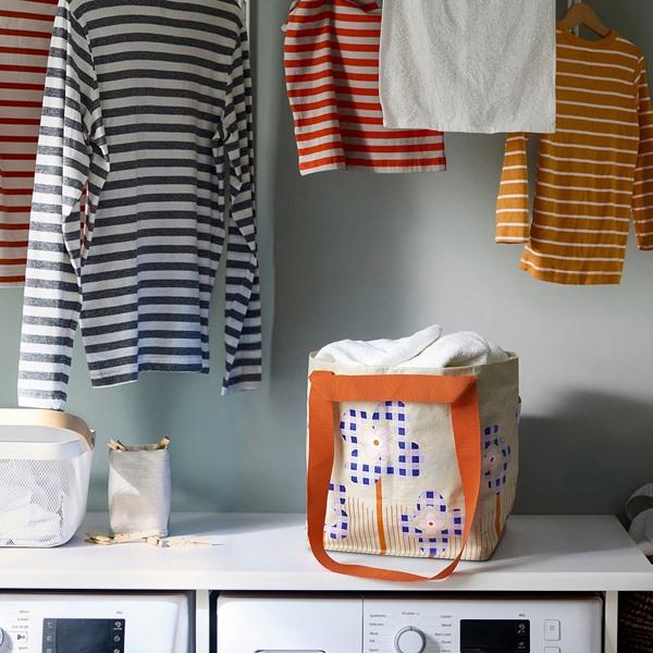 [IKEA/イケア/通販]ABORDSON オーボルドソーンキャリーバッグ, フローラルパターン,27x18x27 cmx13 l[B](40643636) |  | 01
