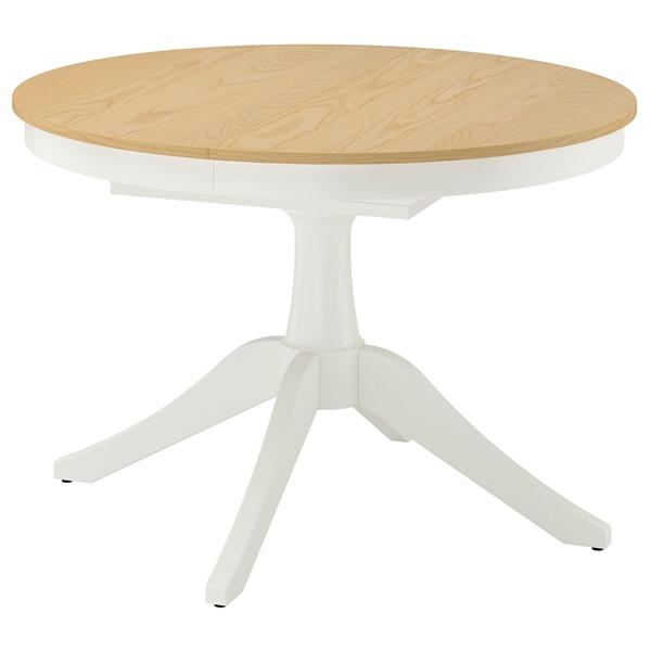 [IKEA/イケア/通販]ROSENTORP ローセントルプ伸長式テーブル, アッシュ材突き板/ホワイト,110/155 cm[3](40652843) | 