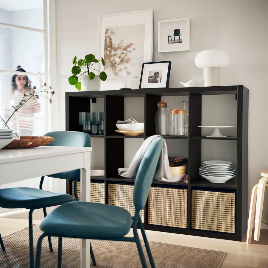 [IKEA/イケア/通販]KALLAX カラックス シェルフユニット, ブラックブラウン, 112x147 cm[II](00409937) |  | 01