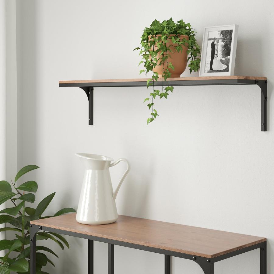 [IKEA/イケア/通販]FJALLBO フィエルボ ウォールシェルフ, ブラック, 101x20 cm[D](00430585) |  | 02