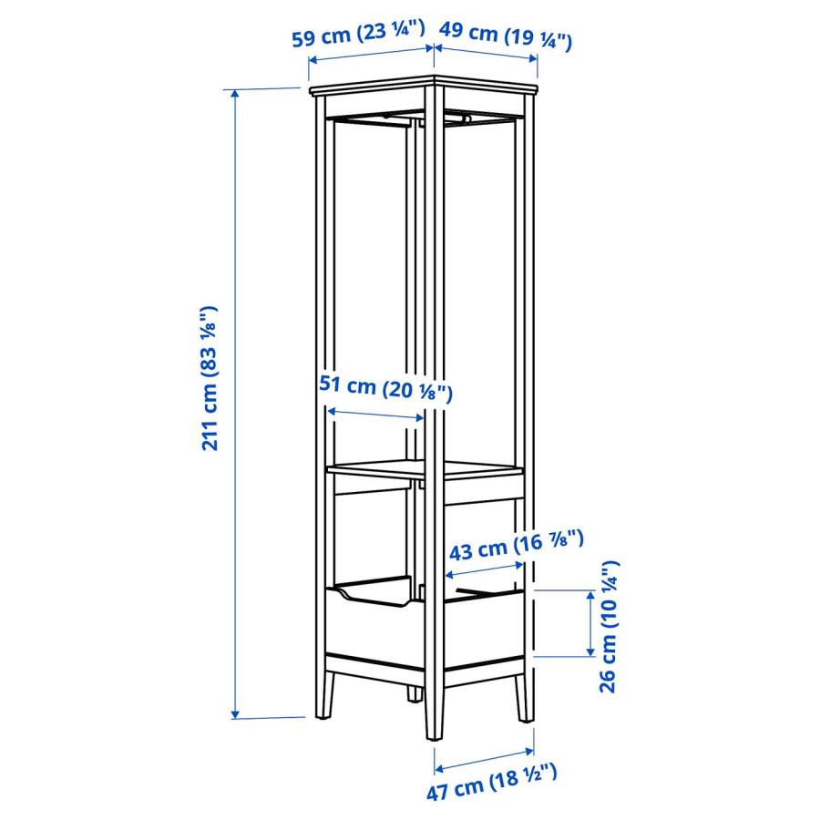 [IKEA/イケア/通販]IDANAS イダネス オープンワードローブ, ホワイト, 59x211 cm[L](00458843) |  | 05