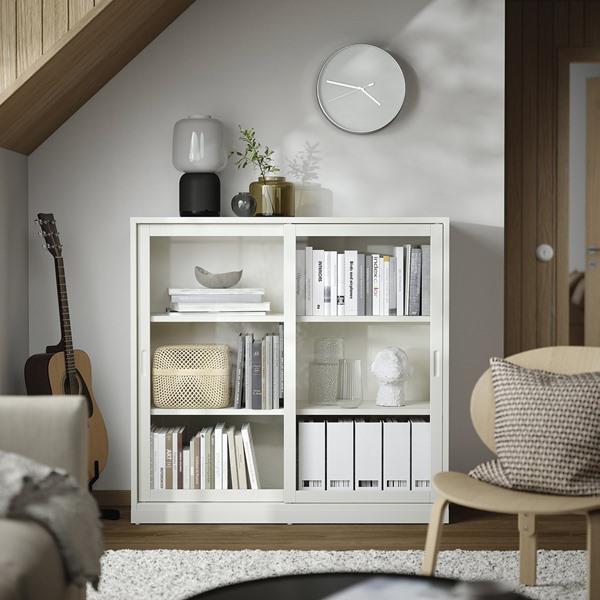[IKEA/イケア/通販]TONSTAD トンスタードキャビネット ガラス引き戸付き, オフホワイト,120x37x116 cm[HH](488897) |  | 01