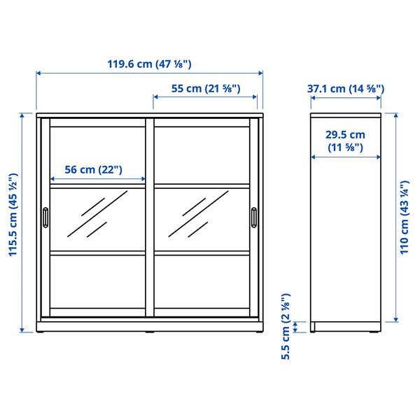 [IKEA/イケア/通販]TONSTAD トンスタードキャビネット ガラス引き戸付き, オフホワイト,120x37x116 cm[HH](488897) |  | 05