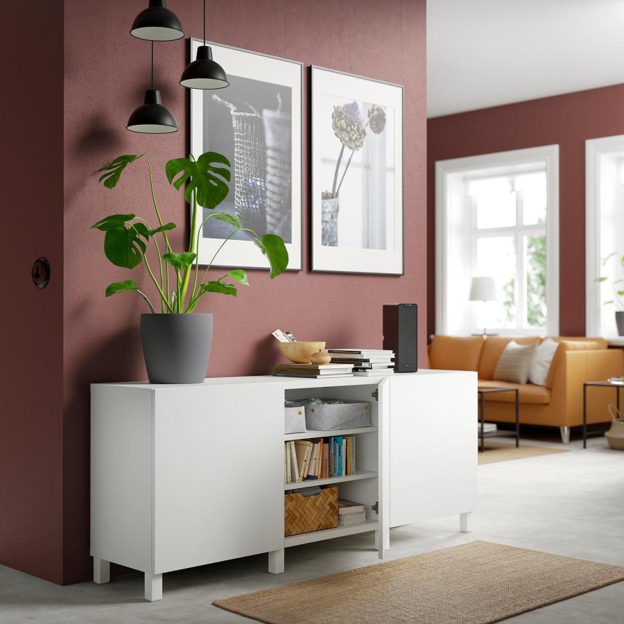 【IKEA/イケア/通販】BESTA ベストー 収納コンビネーション 扉付, ホワイト/ラップヴィーケン/ストゥッバルプ ホワイト,…[18](49187459) |  | 01