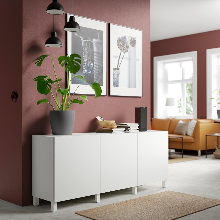 【IKEA/イケア/通販】BESTA ベストー 収納コンビネーション 扉付, ホワイト/ラップヴィーケン/ストゥッバルプ ホワイト,…[18](49187459) |  | 02