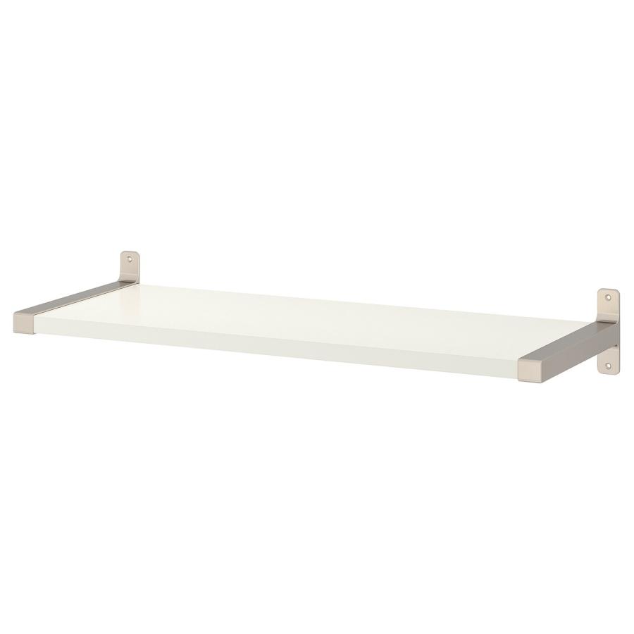 [IKEA/イケア/通販]BERGSHULT ベリスフルト / GRANHULT グランフルト ウォールシェルフ, ホワイト/ニッケルメッキ, 80x30 cm[AA](49290809) | 