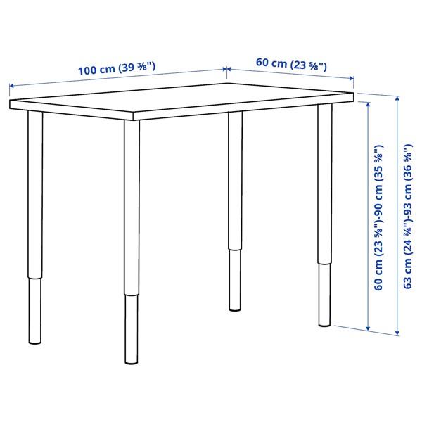 【IKEA/イケア/通販】LINNMON リンモン / OLOV オーロヴ デスク, ホワイトステインオーク調/ホワイト,…[5](49416347) |  | 03