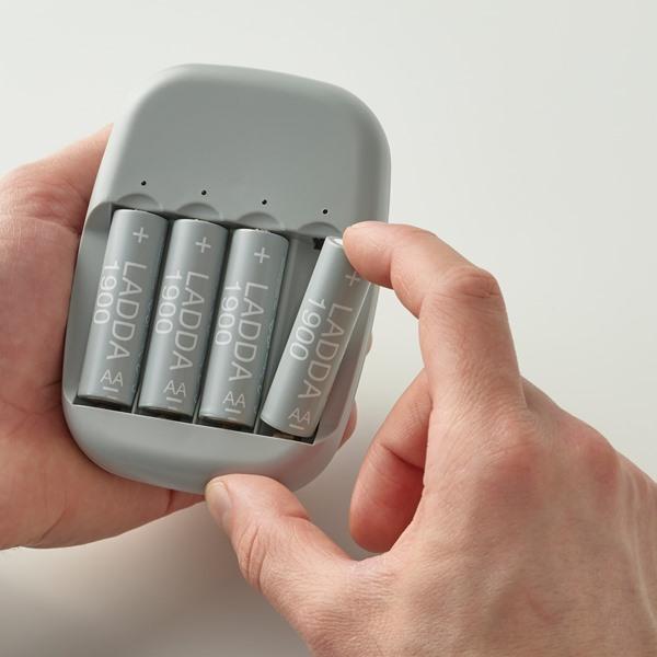 【IKEA/イケア/通販】STENKOL ステンコル / LADDA ラッダ 充電器＆電池4本[AA](49419628) |  | 03