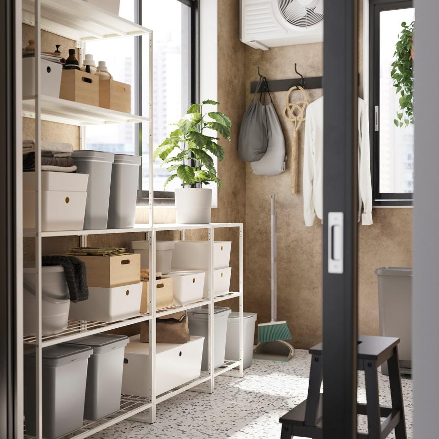 [IKEA/イケア/通販]JOSTEIN ヨースタイン シェルフユニット, 室内/屋外用/ホワイト, 182x40x180 cm[15](49437298) |  | 01