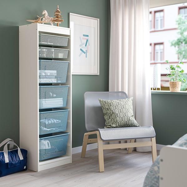 【IKEA/イケア/通販】TROFAST トロファスト 収納コンビネーション， ホワイト ライトグリーングレー/グレーブルー，…[7](49478726)_1