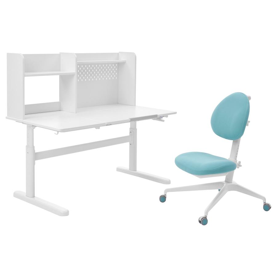 [IKEA/イケア/通販]BERGLARKA ベリレルカ / DAGNAR ダグナール デスク＆チェア, ホワイト/ターコイズ, 120x70 cm[3](49488674) | 