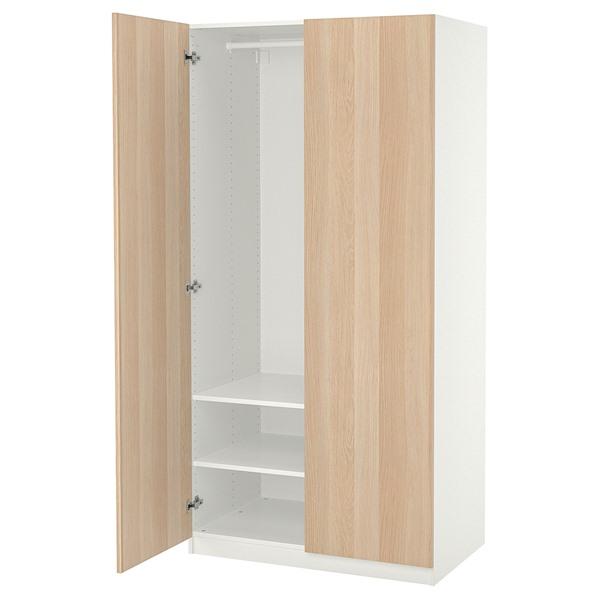 【IKEA/イケア/通販】PAX パックス / FORSAND フォルサンド ワードローブ, ホワイトステインオーク調,…[8](49500647) | 