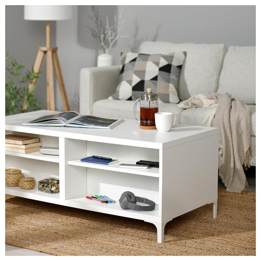 [IKEA/イケア/通販]BESTA ベストー コーヒーテーブル引き出し付き, ホワイト カルヴィーケン/ライトグレー コンクリート調, 120x58 cm[15](49509657) |  | 03