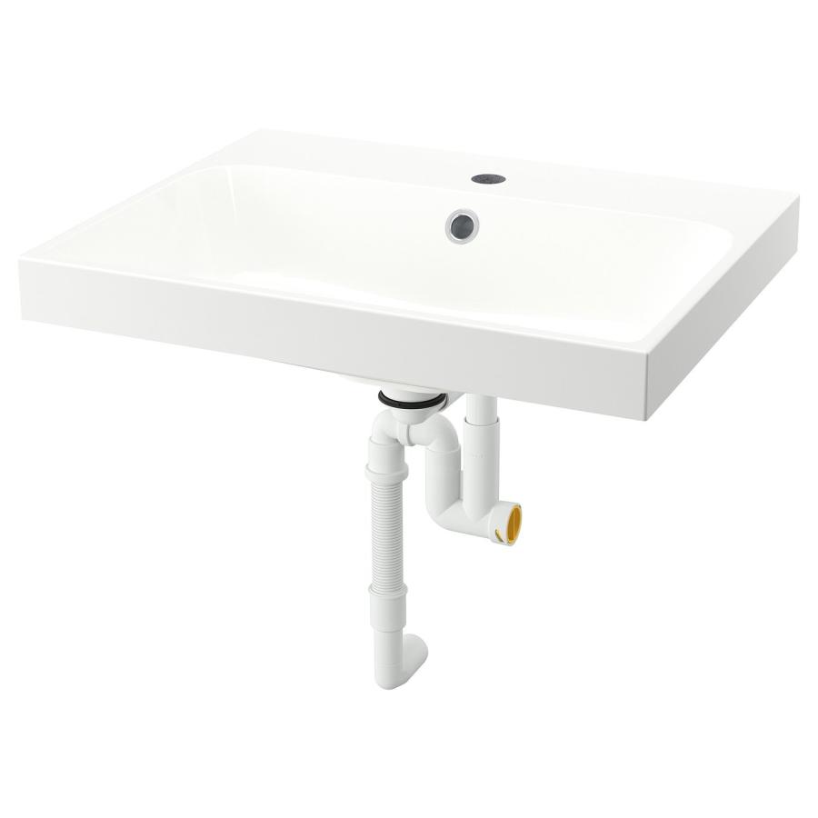 [IKEA/イケア/通販]BACKSJON バックショーン 洗面ボウル 排水トラップ付き, ホワイト, 60x48 cm[AA](49527618) | 