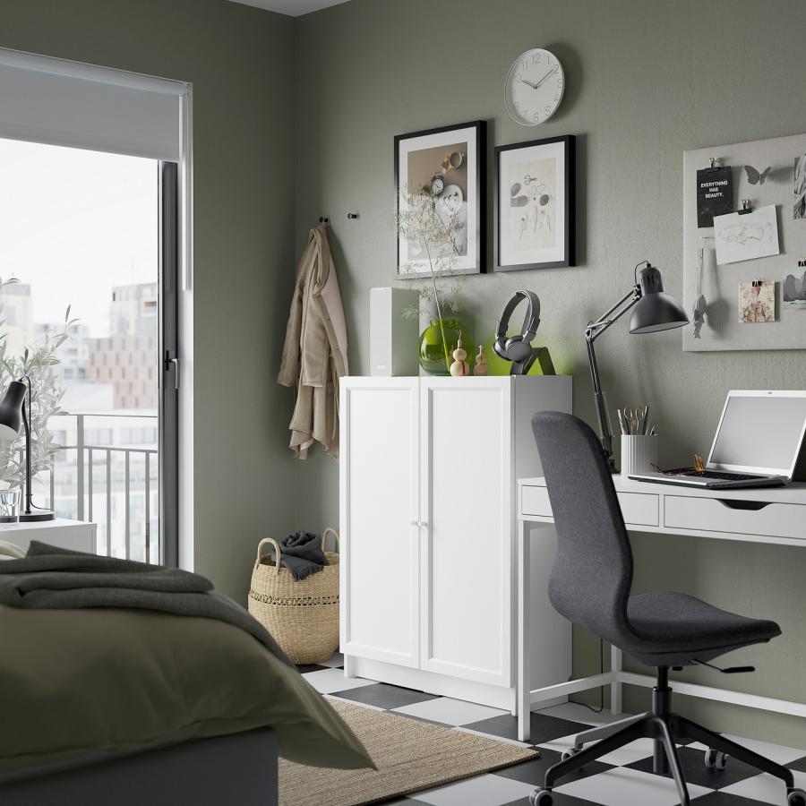 [IKEA/イケア/通販]BILLY ビリー / OXBERG オクスベリ 本棚 扉付き, ホワイト, 80x30x106 cm[3](49528340) |  | 02