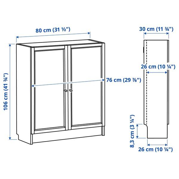 [IKEA/イケア/通販]BILLY ビリー / OXBERG オクスベリ本棚 扉付き, ホワイト,80x30x106 cm[EE](49528340) |  | 08