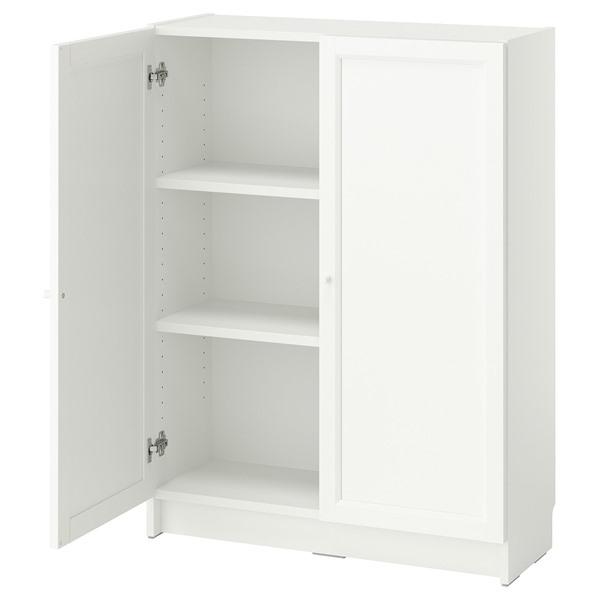 [IKEA/イケア/通販]BILLY ビリー / OXBERG オクスベリ本棚 扉付き, ホワイト,80x30x106 cm[EE](49528340) |  | 09