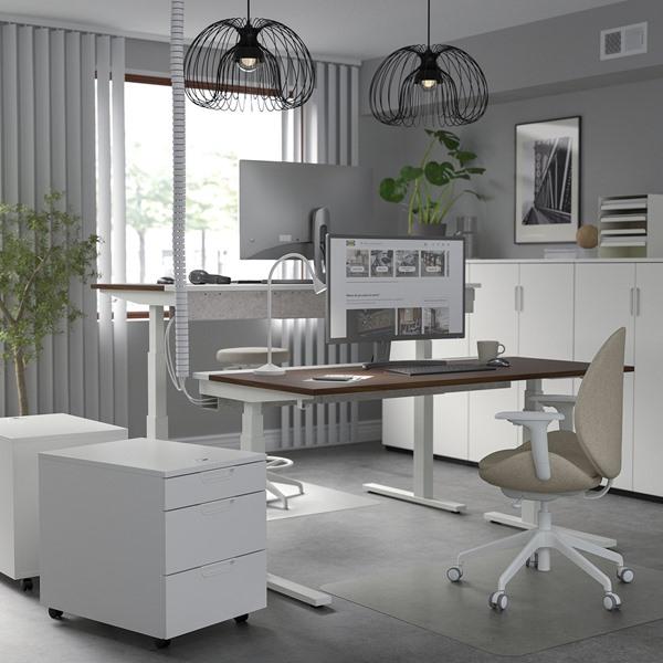 [IKEA/イケア/通販]MITTZON ミッツォーンデスク 昇降式, 100V ウォールナット材突き板/ホワイト,160x80 cm[4](49530338) |  | 02