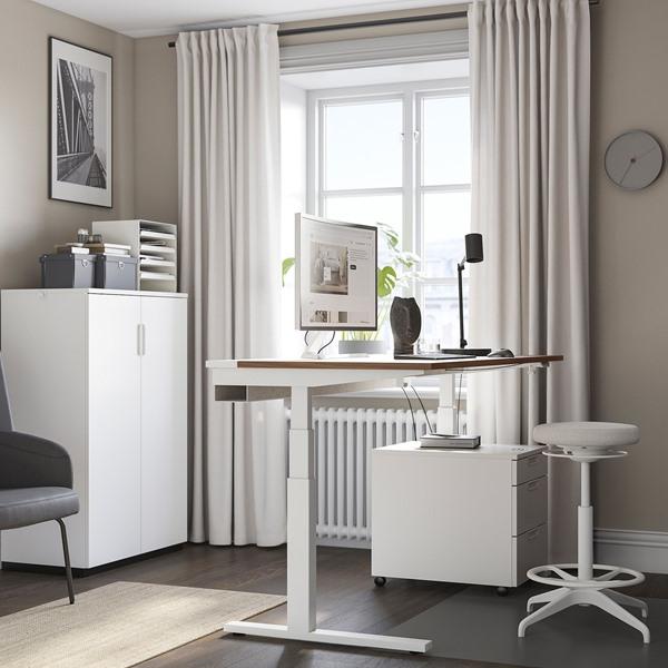[IKEA/イケア/通販]MITTZON ミッツォーンデスク 昇降式, 100V ウォールナット材突き板/ホワイト,160x80 cm[4](49530338) |  | 04