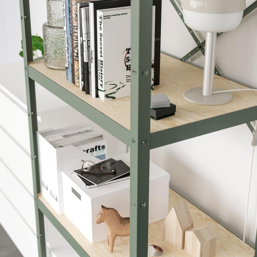 [IKEA/イケア/通販]BROR ブロール シェルフユニット, グレーグリーン/パイン材合板, 85x55x190 cm[5](49532182) |  | 03