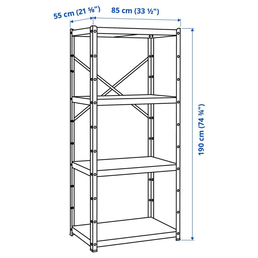 [IKEA/イケア/通販]BROR ブロール シェルフユニット, グレーグリーン/パイン材合板, 85x55x190 cm[5](49532182) |  | 04