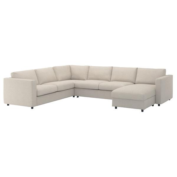 [IKEA/イケア/通販]VIMLE ヴィムレ5人掛けコーナーソファベッド、寝椅子付き, グンナレド ベージュ[14](49545226) | 