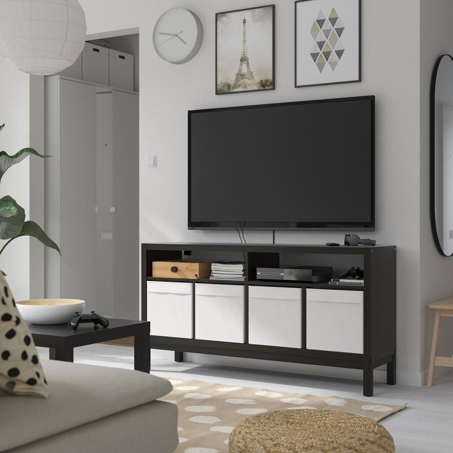 [IKEA/イケア/通販]KALLAX カラックス テレビ台 下部フレーム付き, ブラックブラウン, 147x39x78 cm[EH](49557907) |  | 01
