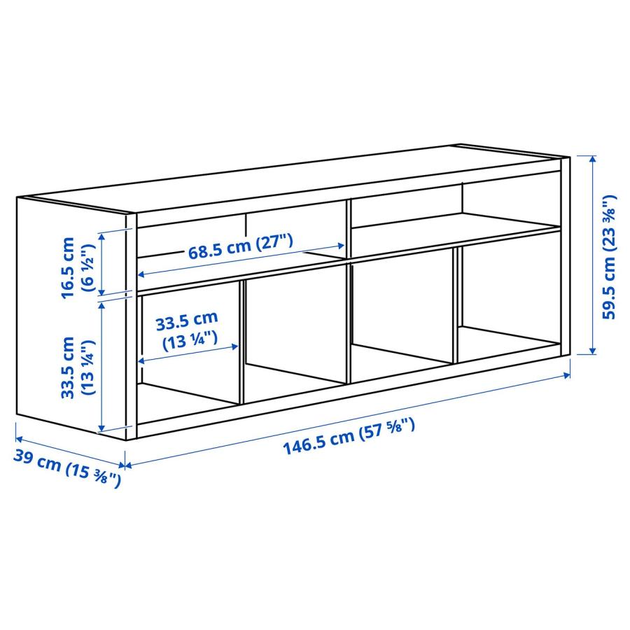 [IKEA/イケア/通販]KALLAX カラックス テレビ台 下部フレーム付き, ブラックブラウン, 147x39x78 cm[EH](49557907) |  | 05