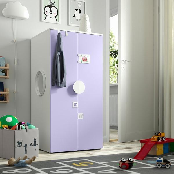 [IKEA/イケア/通販]SMASTAD スモースタード / PLATSA プラッツァワードローブ, ホワイト/ライラック,60x5……[13](49557974) |  | 01