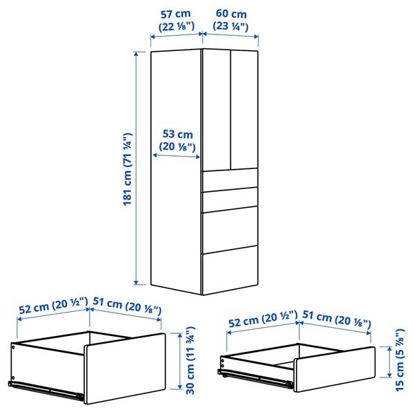 [IKEA/イケア/通販]SMASTAD スモースタード / PLATSA プラッツァワードローブ, ホワイト ライトグリー……[18](49558191) |  | 05