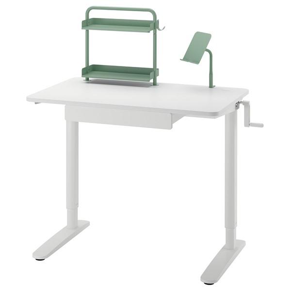 [IKEA/イケア/通販]RELATERA レラテラデスクコンビネーション 昇降式, ホワイト/ライトグレーグリー……[5](49560090) | 