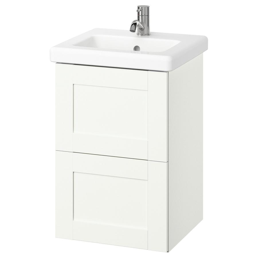 [IKEA/イケア/通販]ENHET エーンヘート / TVALLEN トヴェレン 洗面台 引き出し付き/洗面ボウル/水栓, ホワイト/ホワイト フレーム, 44x43x65 cm[5](49567685) | 