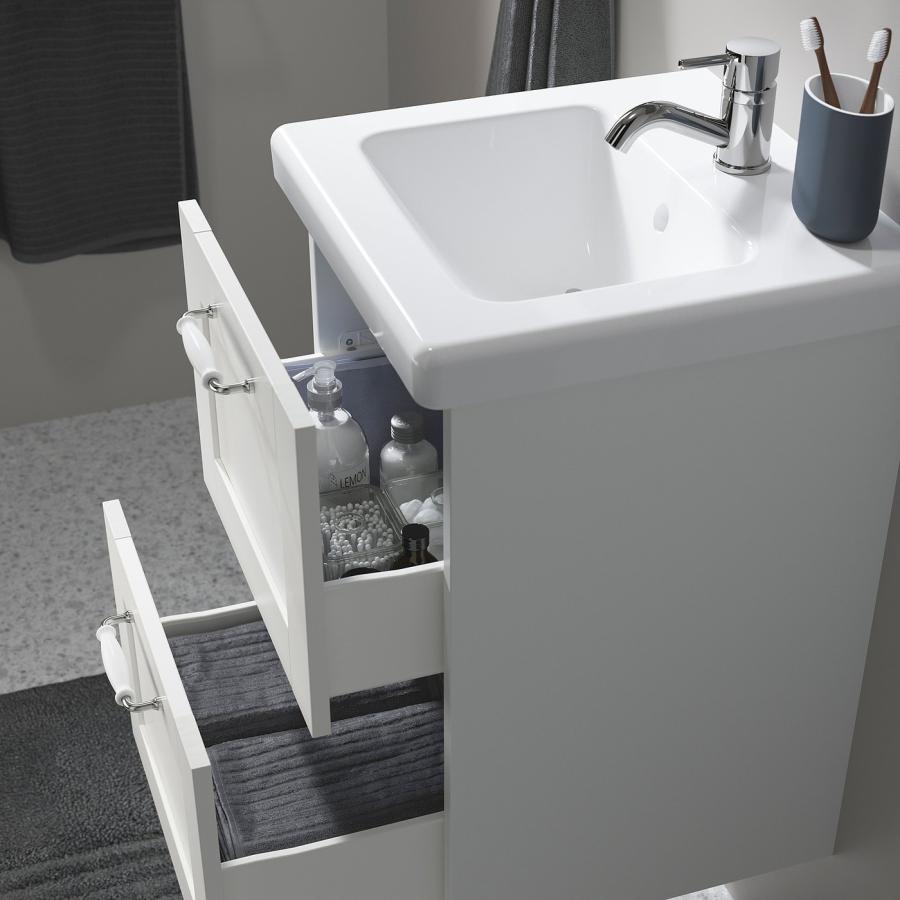 [IKEA/イケア/通販]ENHET エーンヘート / TVALLEN トヴェレン 洗面台 引き出し付き/洗面ボウル/水栓, ホワイト/ホワイト フレーム, 44x43x65 cm[5](49567685) |  | 02