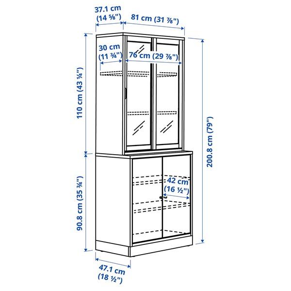 [IKEA/イケア/通販]TONSTAD トンスタード収納コンビネーション ガラス引き戸付き, オフホワイト/クリ……[4](49571772) |  | 05