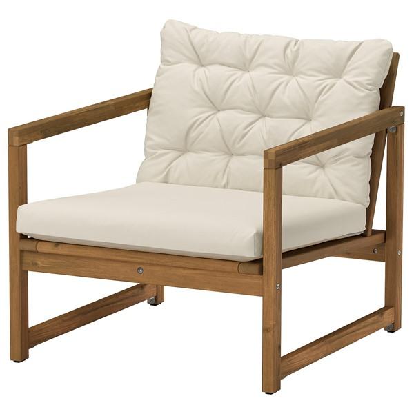 [IKEA/イケア/通販]NAMMARO ネッマローラウンジチェア 屋外用, ライトブラウンステイン/クッダルナ ……[3](49575416) | 