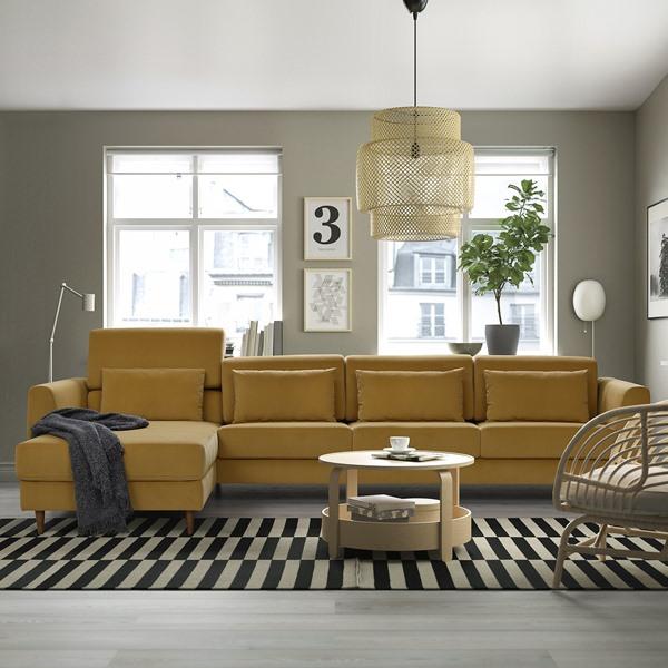 [IKEA/イケア/通販]SLATORP スラトルプ4人掛けソファ 寝椅子付き, ハーケボ イエローブラウン[3](49577608) |  | 01