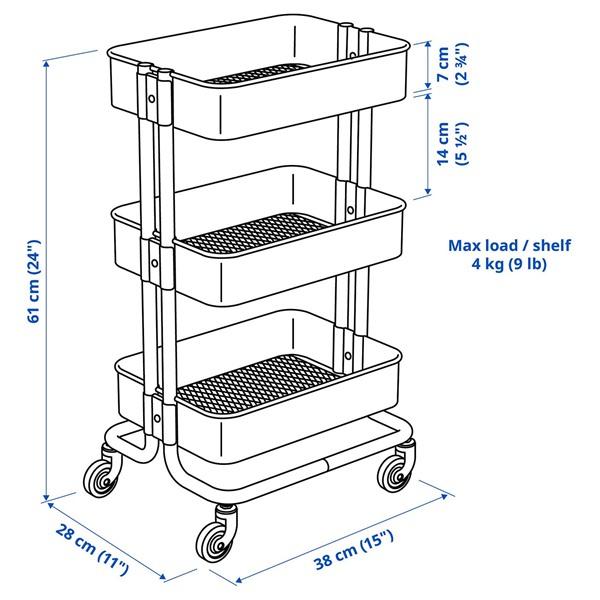 [IKEA/イケア/通販]RASKOG ロースコグ / NORRAVA ノルオーヴァワゴン ふた付き, グレーグリーン,28x38x61 cm[CB](49580762) |  | 02