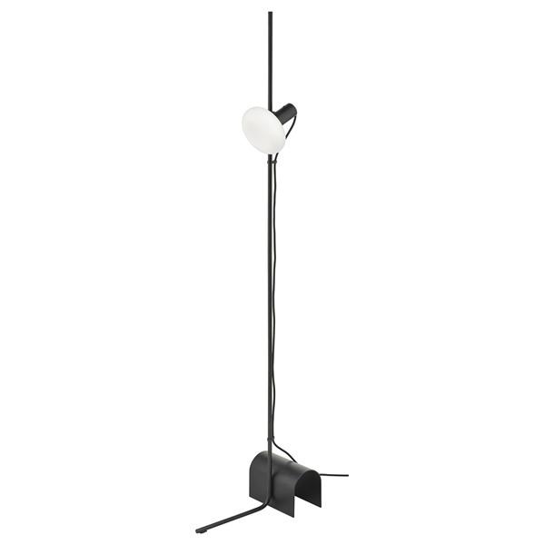 [IKEA/イケア/通販]HARSLINGA ホルスリンガ / MOLNART モールナルトフロアランプ 電球付き, ブラック/ドーナツ形 オパールホワイト[AA](49596367) | 