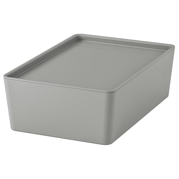 [IKEA/イケア/通販]KUGGIS クッギスふた付きボックス, ライトグレー,18x26x8 cm[AA](49596758) | 