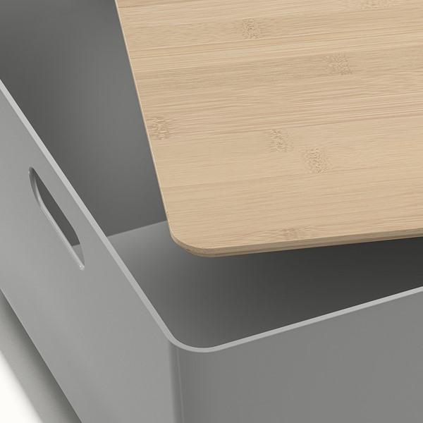 [IKEA/イケア/通販]KUGGIS クッギスふた付きボックス, ライトグレー/竹,37x54x21 cm[DC](49596819) |  | 04