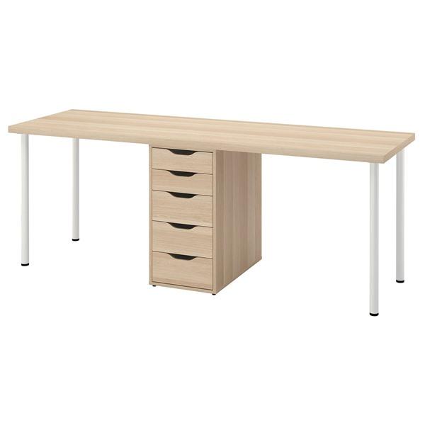[IKEA/イケア/通販]LAGKAPTEN ラグカプテン / ALEX アレクス デスク, ホワイトステイン/オーク調 ホワイト, 200x60 cm[6](49607667) | 
