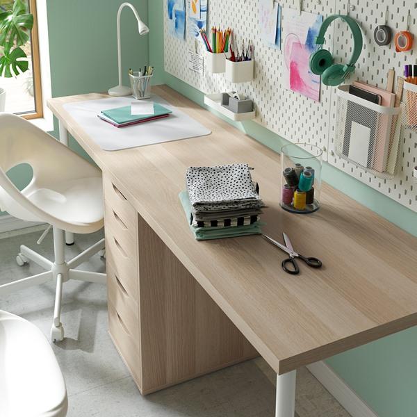 [IKEA/イケア/通販]LAGKAPTEN ラグカプテン / ALEX アレクス デスク, ホワイトステイン/オーク調 ホワイト, 200x60 cm[6](49607667) |  | 04