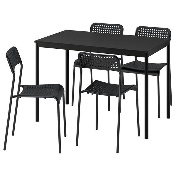 [IKEA/イケア/通販]SANDSBERG サンドスベリテーブル＆チェア4脚, ブラック ブラック/ブラック,110x67 cm[6](49608799) | 