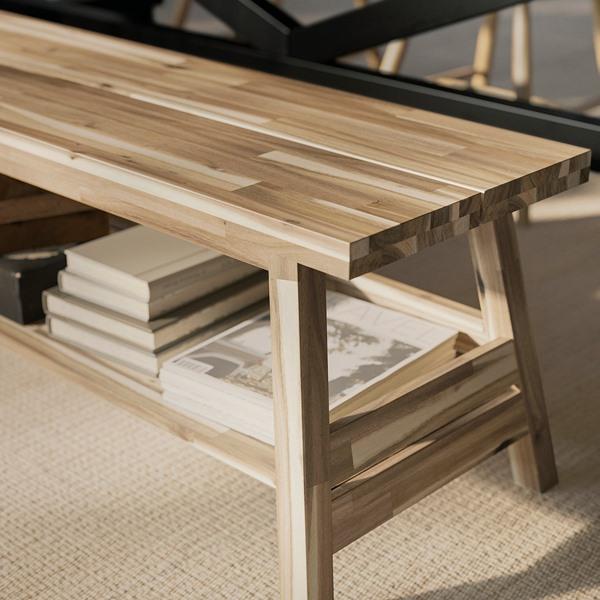 [IKEA/イケア/通販]SKOGSTA スコグスタ / SKOGSTA スコグスタテーブル＋チェア4＋ベンチ, アカシア材/ア……[8](49612640) |  | 04