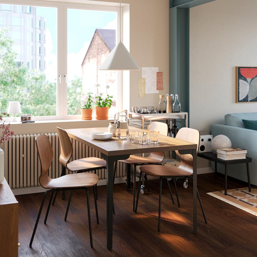 [IKEA/イケア/通販]SKALSTA スコールスタ チェア, ウォールナット材突き板/チューブ状金属/ブラックグレー[ED](49612824) |  | 01