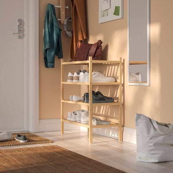 [IKEA/イケア/通販]VASSKAR ヴァスシェール玄関用家具2点セット, 竹[D](49614903) |  | 01