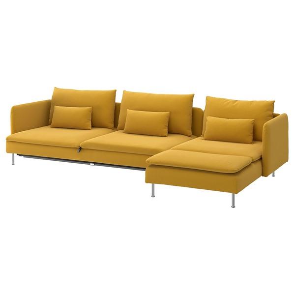 [IKEA/イケア/通販]SODERHAMN ソーデルハムン 4人掛けソファベッド, 寝椅子付き/ケーリンゲ ダークイエロー[10](49618675) |  | 01