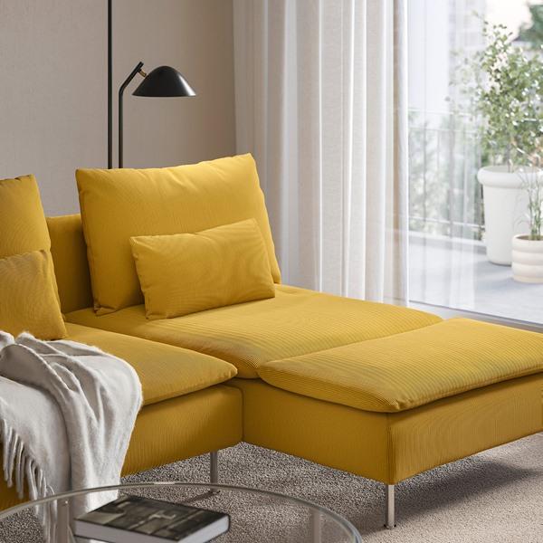 [IKEA/イケア/通販]SODERHAMN ソーデルハムン2人掛けソファ 寝椅子付き, ケーリンゲ ダークイエロー[4](49621753) |  | 01
