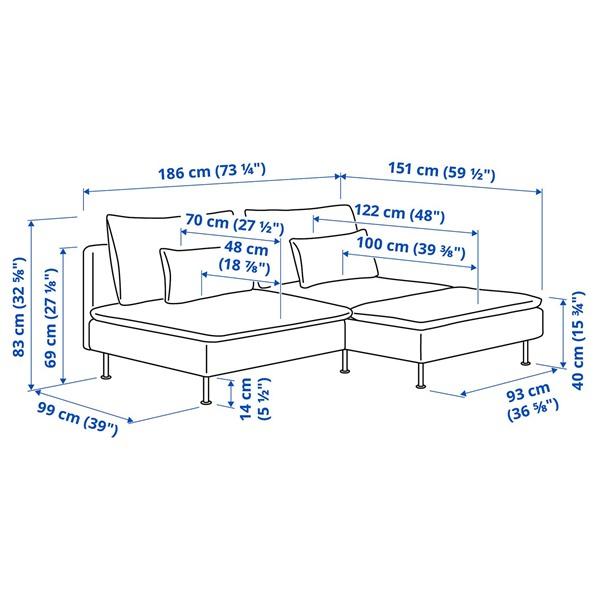 [IKEA/イケア/通販]SODERHAMN ソーデルハムン2人掛けソファ 寝椅子付き, ケーリンゲ ダークイエロー[4](49621753) |  | 05